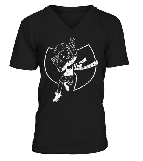 wutang is for the children v2 white V-Neck T-shirt