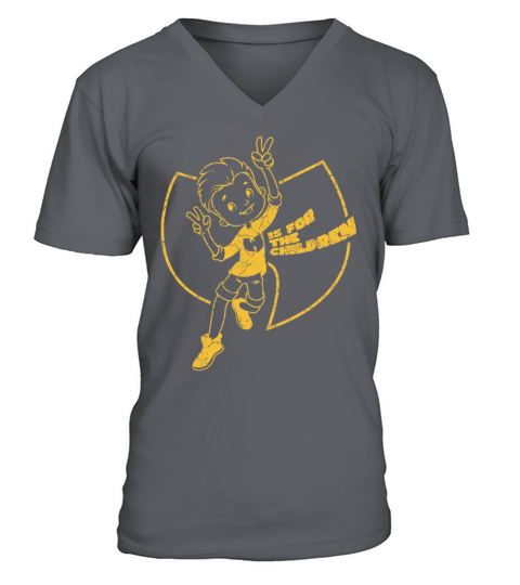 wutang is for the children v2 yellow V-Neck T-shirt