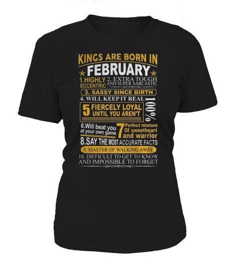 Kings Are Born In February Birth Month  Birthday Men T-Shirt Vintage Retro Birthday Women's T-Shirt