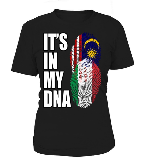 Malaysian And Italian Mix Heritage DNA Flag Women's T-Shirt