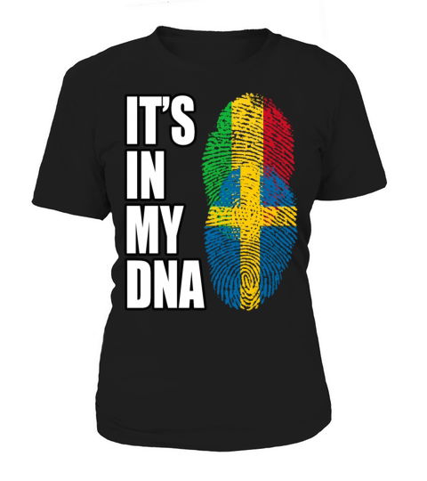 Malian And Swedish Mix Heritage DNA Flag Women's T-Shirt