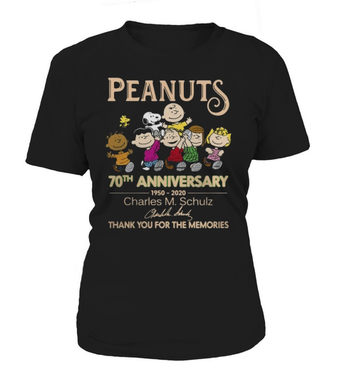 Peanuts 70th anniversary 1950 2020 Charles M Schulz thank you for the memories shirt Women's T-Shirt