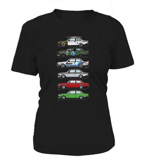 Stack of Volvo 240 Series 242 Brick Coupes Women's T-Shirt