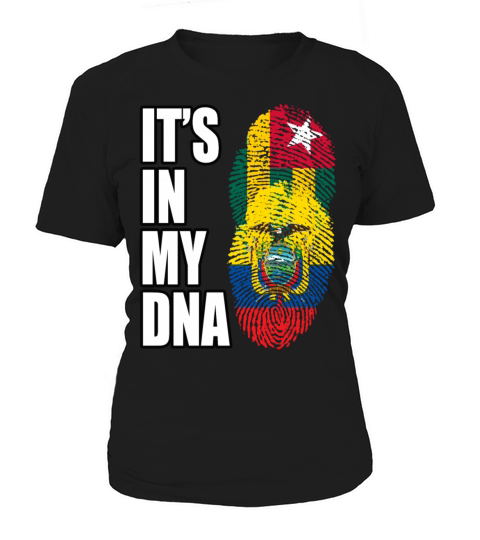 Togolese And Ecuadorian Mix Heritage DNA Flag Women's T-Shirt