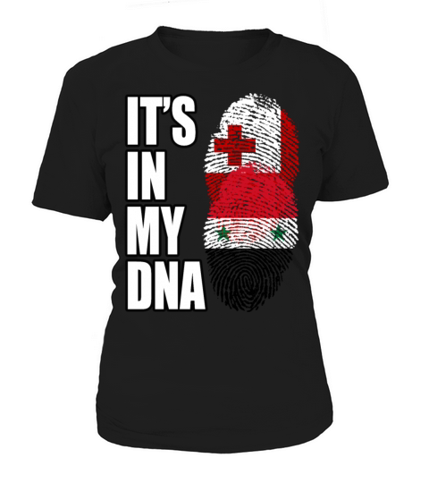Tongan And Syrian Mix Heritage DNA Flag Women's T-Shirt