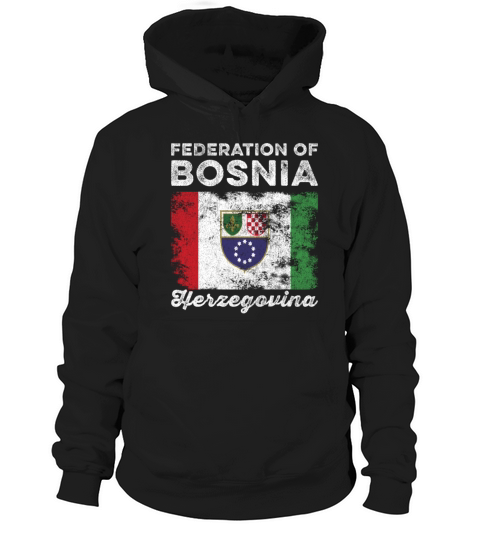 Bosnia and Herzegovina Flag Distressed Hoodie Unisex