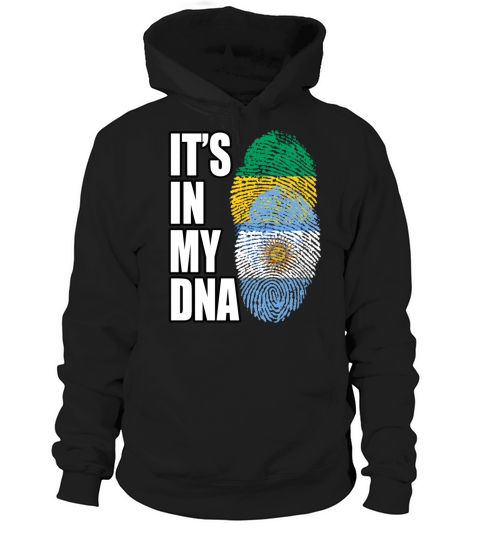 Gambian And Argentinian Mix Heritage DNA Flag Hoodie Unisex