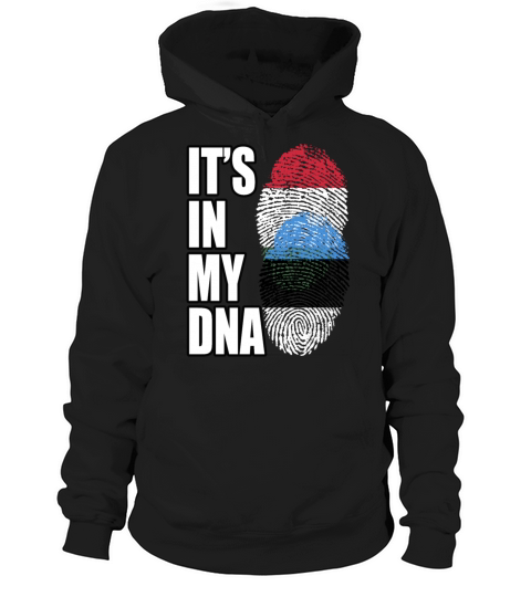 Hungarian And Estonian Mix Heritage DNA Flag Hoodie Unisex