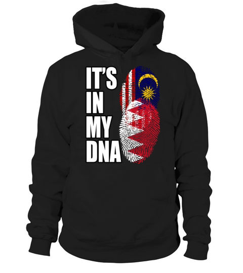 Malaysian And Bahraini Mix Heritage DNA Flag Hoodie Unisex