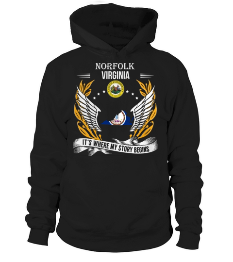 Norfolk Virginia is where my story begins - Unisex Long Sleeve Hoodie Unisex