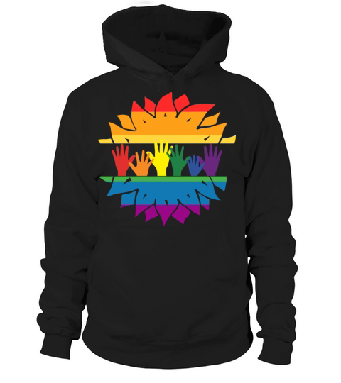 Pride flag hands Hoodie Unisex