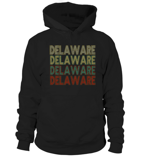 Retro America State Flag Vintage Delaware Hoodie Unisex