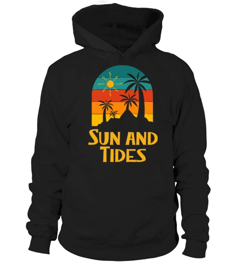 Sun and Tides Surfing Beach Surfer Ocean Holiday Hoodie Unisex