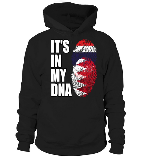 Thai And Bahraini Vintage Heritage DNA Flag Hoodie Unisex