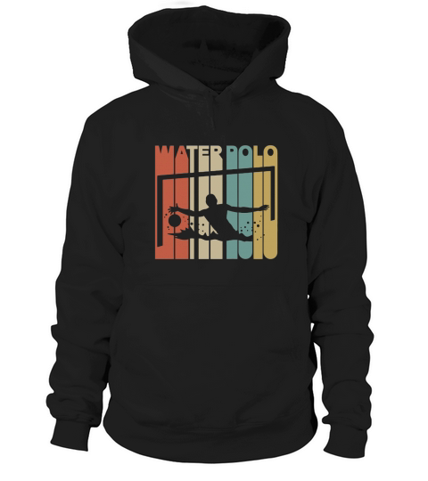 Vintage Style Water Polo Silhouette Hoodie Unisex