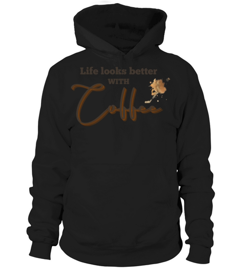White And Brown Minimalist Coffee Quotes Hoodie Unisex