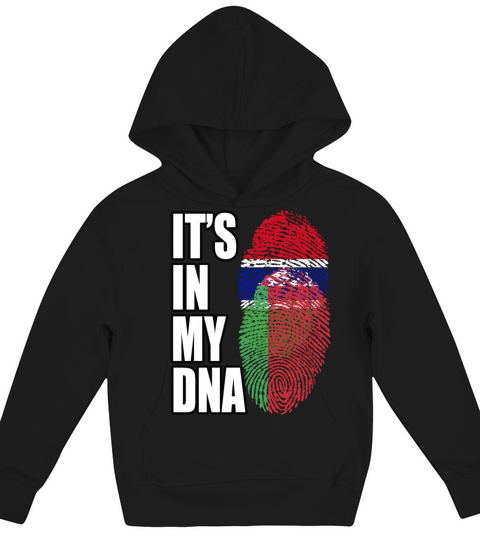 Gambian And Belarusian Mix Heritage DNA Flag Kids Hoodie