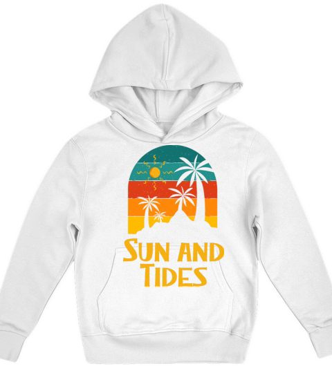 Sun and Tides Surfing Beach Surfer Ocean Holiday Kids Hoodie