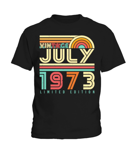 1973 In July Vintage Kids T-Shirt