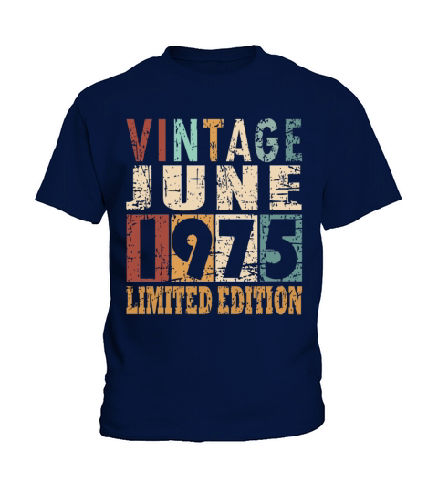 1975 vintage born in June gift Kids T-Shirt