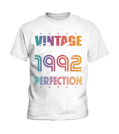 30th birthday vintage july 1992 aged to perfection Kids T-Shirt