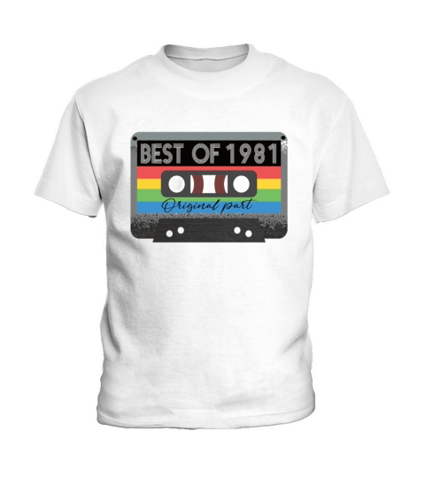 Best Of 1981 Vintage Cassette Retro Birthday Kids T-Shirt