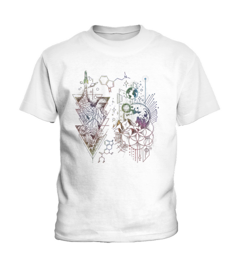 DMT Spirit Molecule Psychedelic Volunteer shirt Kids T-Shirt