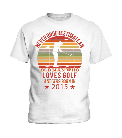 Golfing Golfplayers Vintage 2015 Birthday Kids T-Shirt