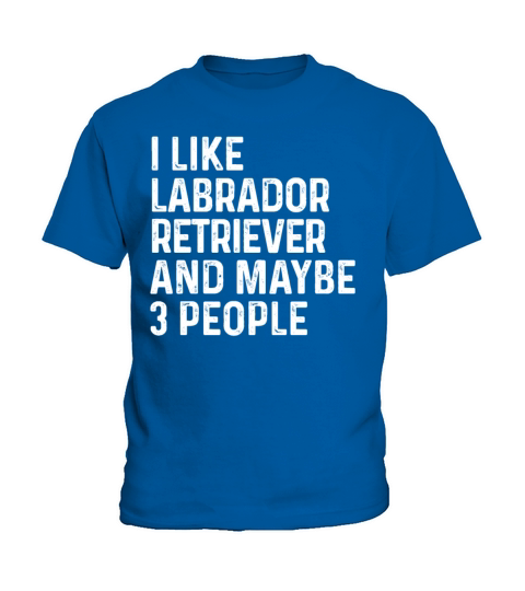 I Like Labrador Retriever And Maybe 3 People Dog Kids T-Shirt