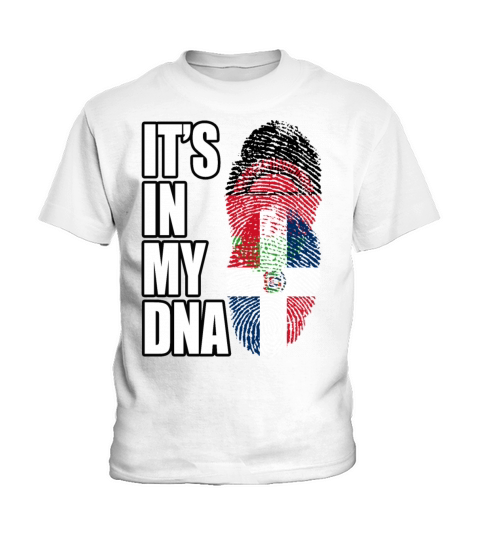 Malawian And Dominican Mix Heritage DNA Flag Kids T-Shirt