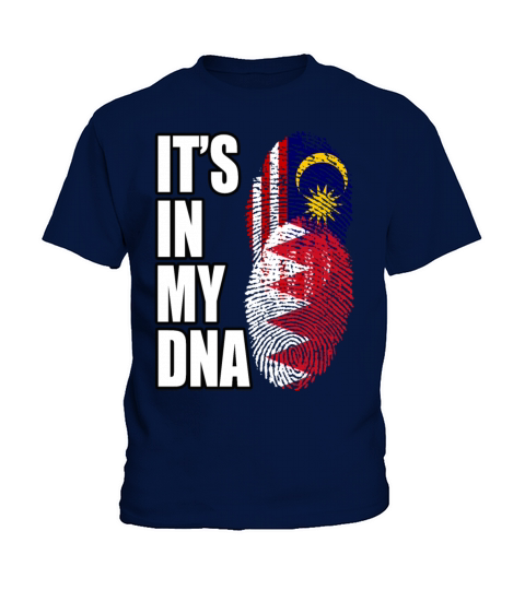 Malaysian And Bahraini Mix Heritage DNA Flag Kids T-Shirt