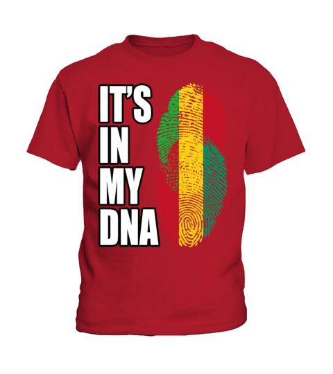 Malian And Guinean Mix Heritage DNA Flag Kids T-Shirt