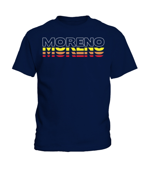 Moreno First Name Funny Vintage Sunset Moreno Kids T-Shirt