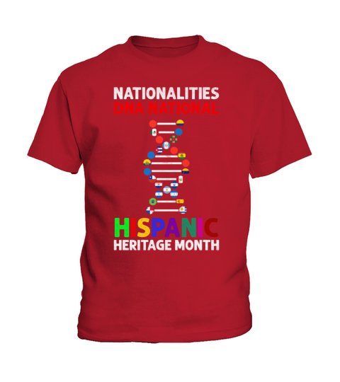 Nationalities DNA National Hispanic Heritage Month Kids T-Shirt
