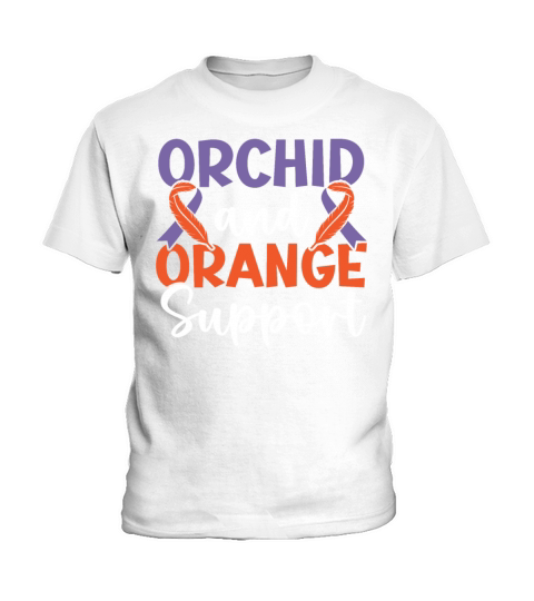 Orchid And Orange Support Skin Disease Psoriasis Kids T-Shirt