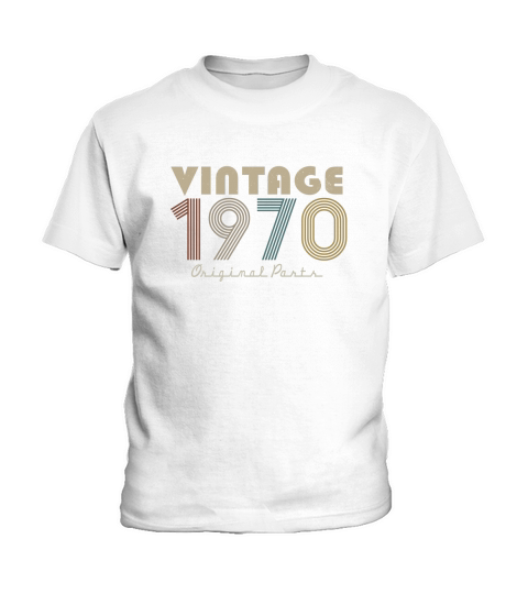 Retro Vintage 1970 Original Parts 49Th Birthday Kids T-Shirt
