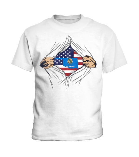 Rip Reveal America State Flag Oklahoma Kids T-Shirt