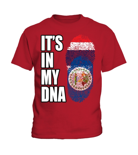Thai And Belizean Vintage Heritage DNA Flag Kids T-Shirt