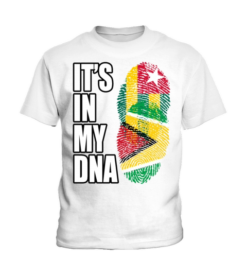 Togolese And Guyanese Mix Heritage DNA Flag Kids T-Shirt