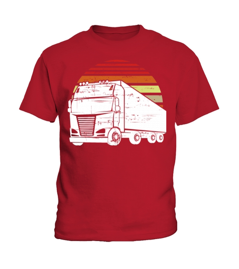 Vintage Truck Trucker Artwork Kids T-Shirt