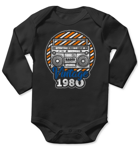 80s Party Cool Player Long Sleeve Baby One-Piece