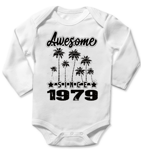 Awesome Since 1979 Long Sleeve Baby One-Piece