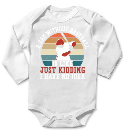 Baseball Fan Vintage Retro Batter Long Sleeve Baby One-Piece