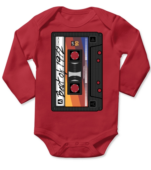 Best Of 1972 Mixtape Cassette Music Mix 70s Party Long Sleeve Baby One-Piece