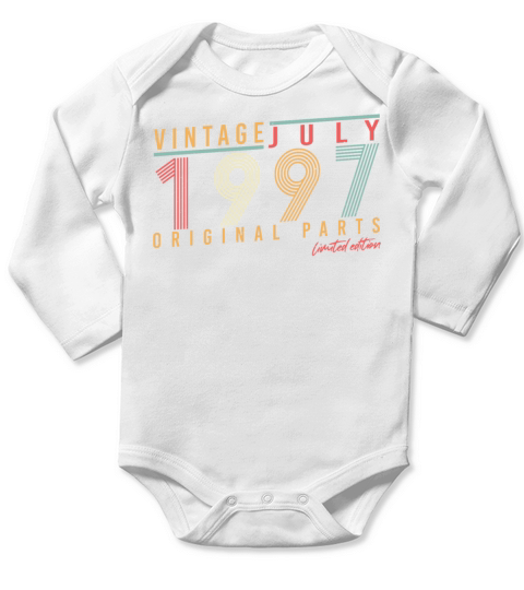 Birth Month July 1997 Long Sleeve Baby One-Piece
