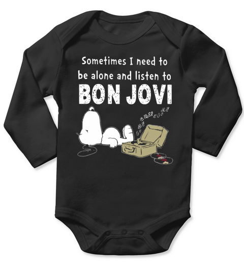 bon jovi - snoopy Long Sleeve Baby One-Piece