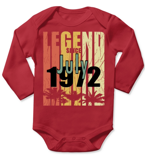 born 1972 july vinatge gift Long Sleeve Baby One-Piece