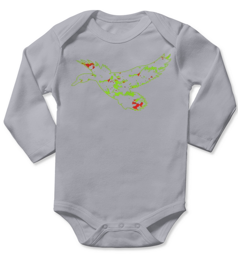 Camouflage Duck Hunting Shirt Green Camo Duc Long Sleeve Baby One-Piece