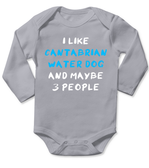 Cantabrian Water Dog Funny Long Sleeve Baby One-Piece