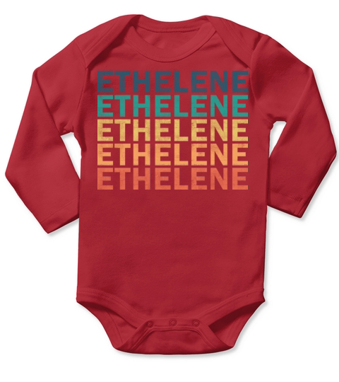 Ethelene Name T Shirt - Ethelene Vintage Retro Nam Long Sleeve Baby One-Piece